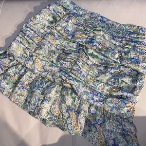 Zara Ruffle Paisley Skirt